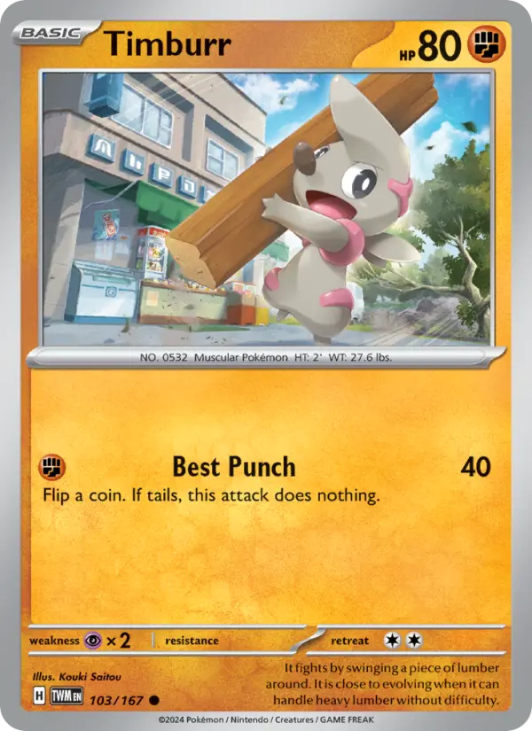 Timburr 103 Twilight Masquerade Pokesingles