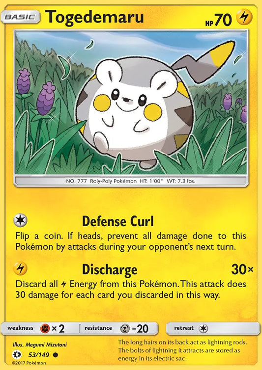 Togedemaru 53 Sun & Moon Pokesingles