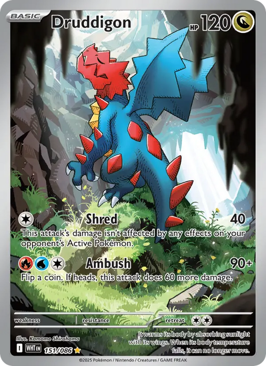 Druddigon 151 White Flare Pokesingles