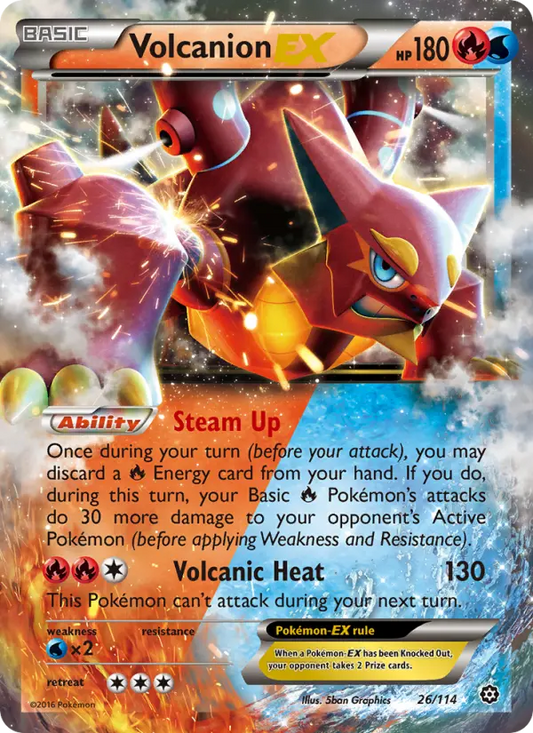 Volcanion EX 26 Steam Siege Pokesingles