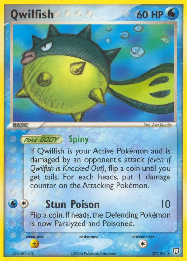 Qwilfish 27 Team Rocket Returns Pokesingles