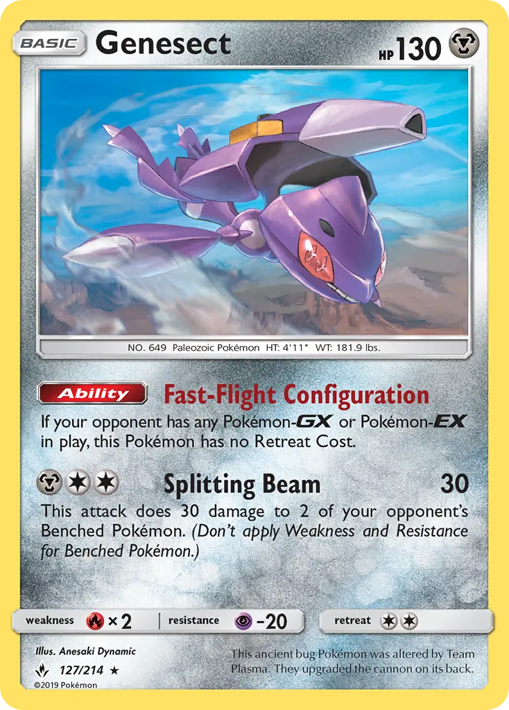 Genesect 127 Unbroken Bonds Pokesingles