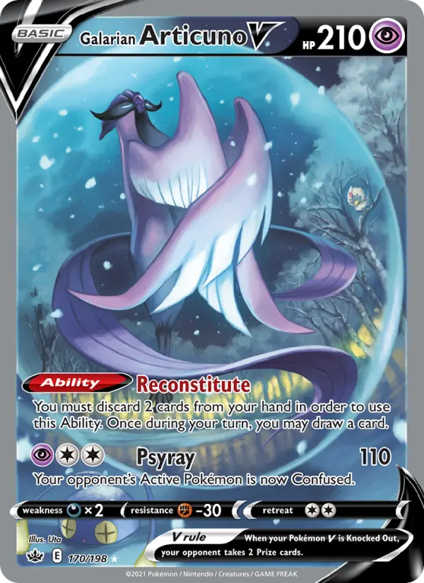 Galarian Articuno V 170 Chilling Reign Pokesingles