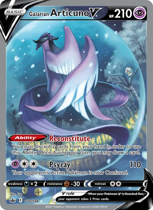 Galarian Articuno V 170 Chilling Reign Pokesingles