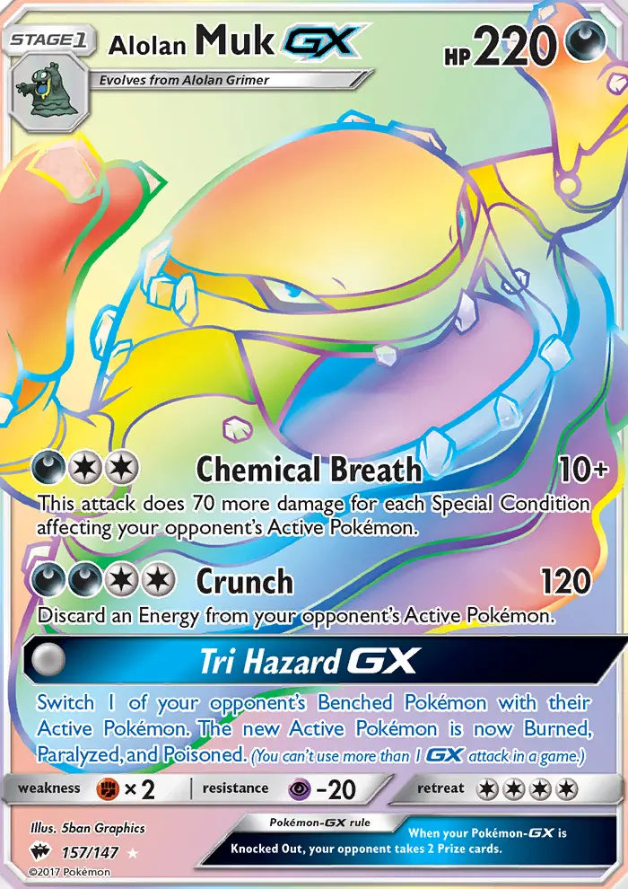 Alolan Muk GX 157 Burning Shadows Pokesingles