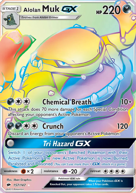 Alolan Muk GX 157 Burning Shadows Pokesingles