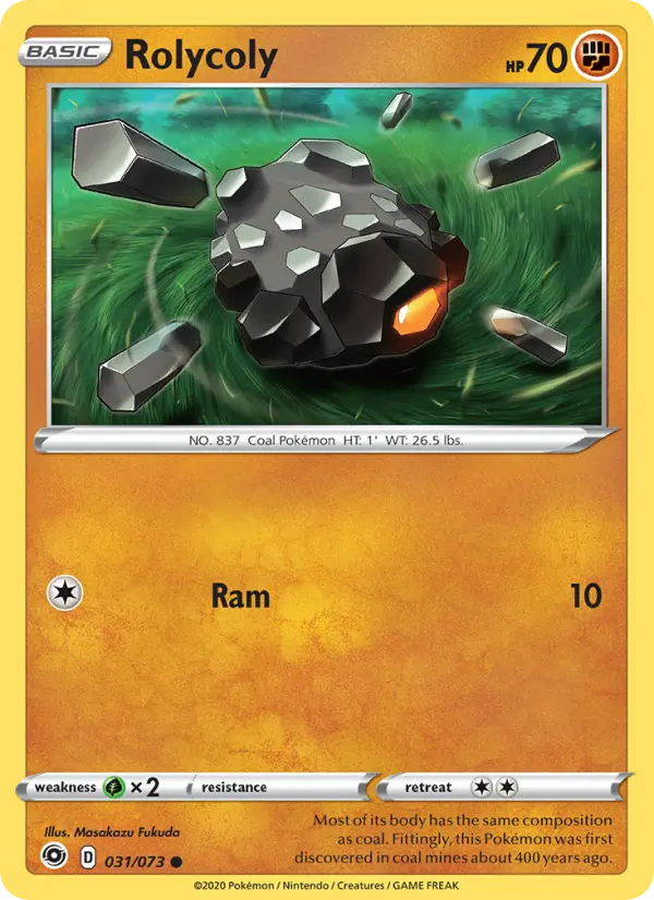 Rolycoly 31 Champion's Path Pokesingles