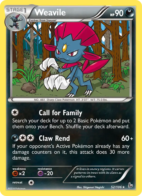 Weavile 52 Flashfire Pokesingles