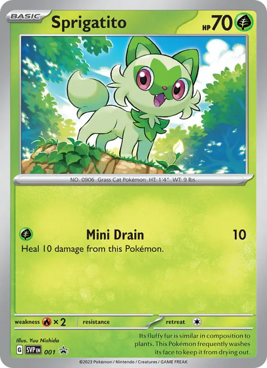 Sprigatito 1 SVP Black Star Promos Pokesingles