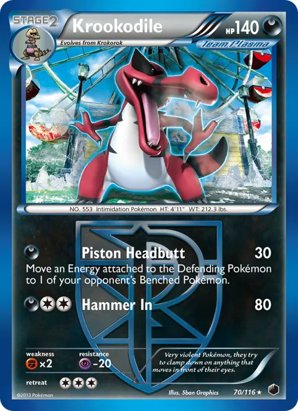 Krookodile 70 Plasma Freeze Pokesingles