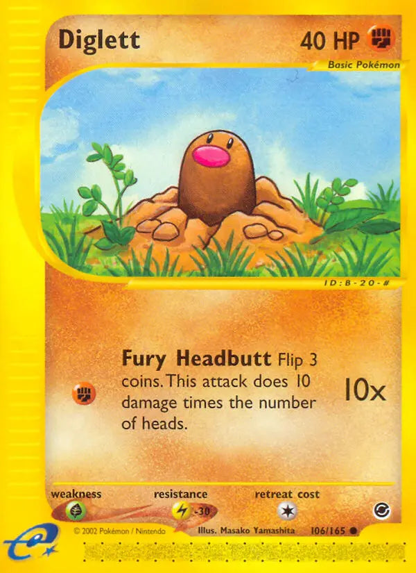 Diglett 106 Expedition Base Set Pokesingles