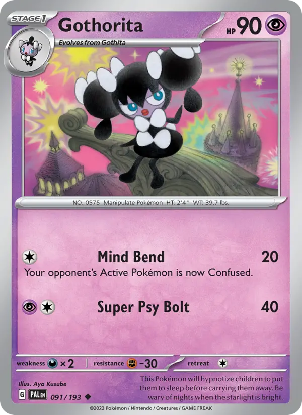 Gothorita 91 Paldea Evolved Pokesingles