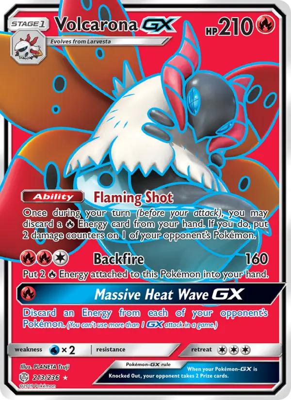 Volcarona GX 213 Cosmic Eclipse Pokesingles