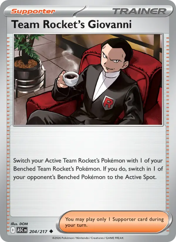 Team Rocket's Giovanni 204 Ascended Heroes Pokesingles