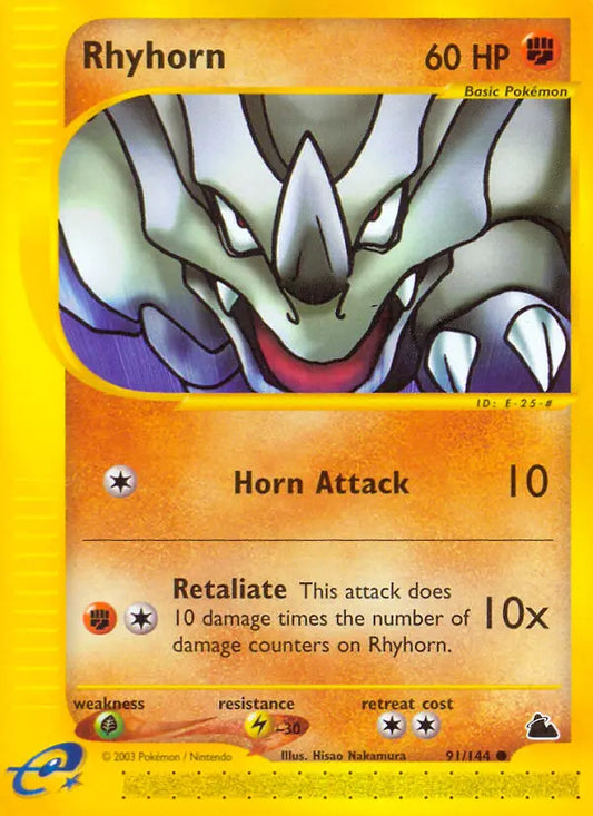 Rhyhorn 91 Skyridge Pokesingles