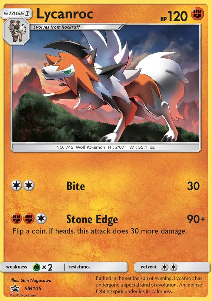 Lycanroc SM105 SM Black Star Promos Pokesingles