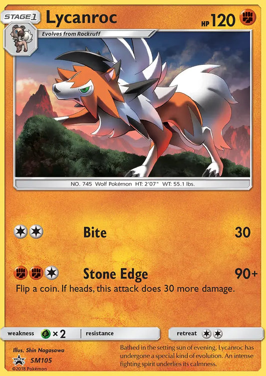 Lycanroc SM105 SM Black Star Promos Pokesingles