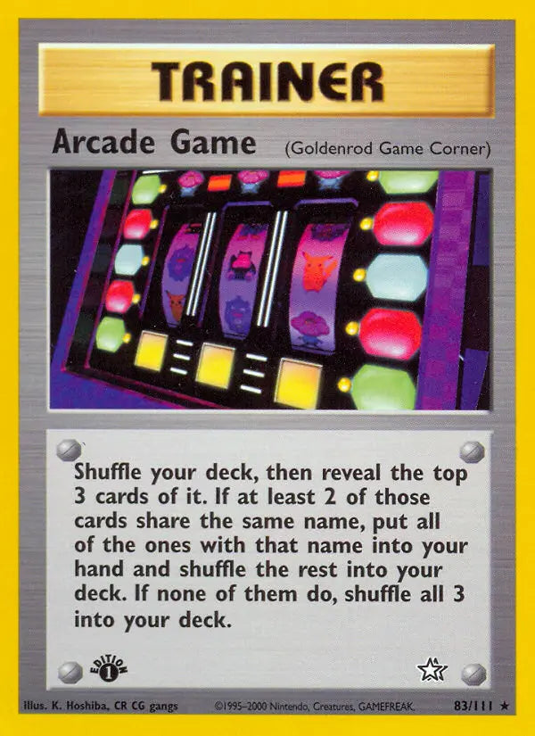 Arcade Game 83 Neo Genesis Pokesingles
