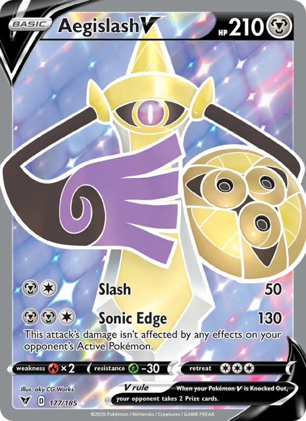 Aegislash V 177 Vivid Voltage Pokesingles