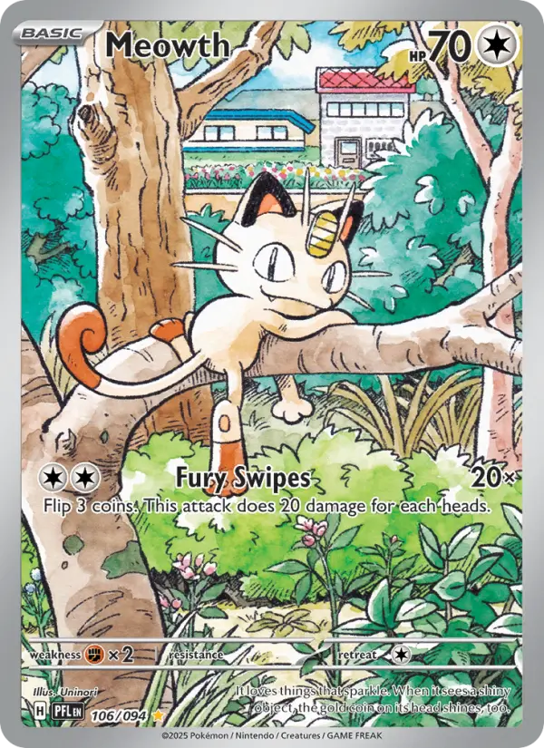 Meowth 106 Phantasmal Flames Pokesingles