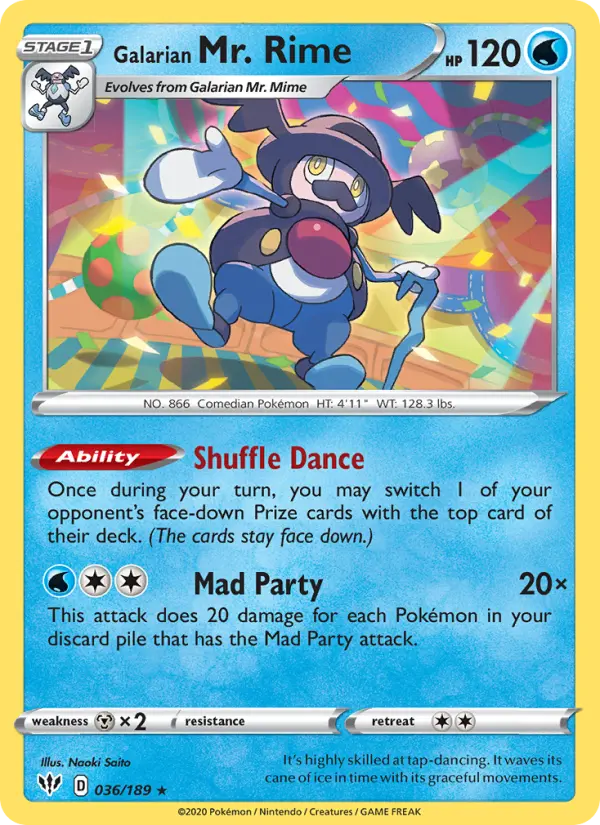 Galarian Mr. Rime 36 Darkness Ablaze Pokesingles