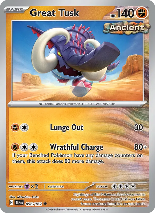 Great Tusk 96 Temporal Forces Pokesingles