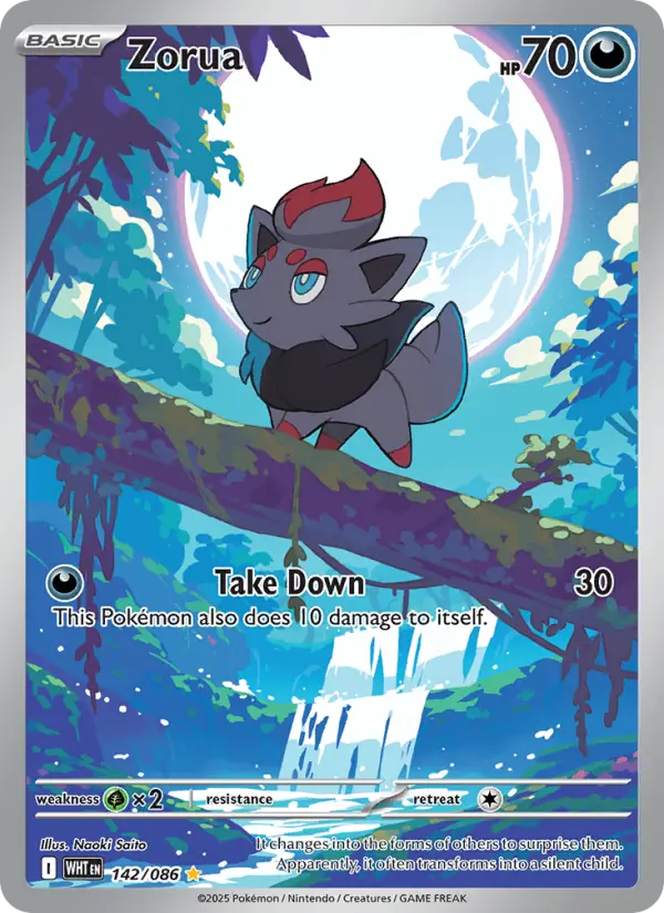 Zorua 142 White Flare Pokesingles