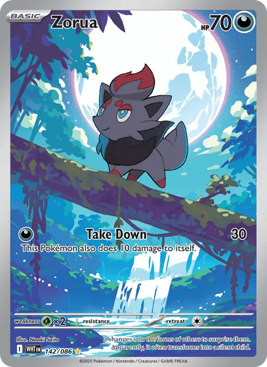 Zorua 142 White Flare Pokesingles