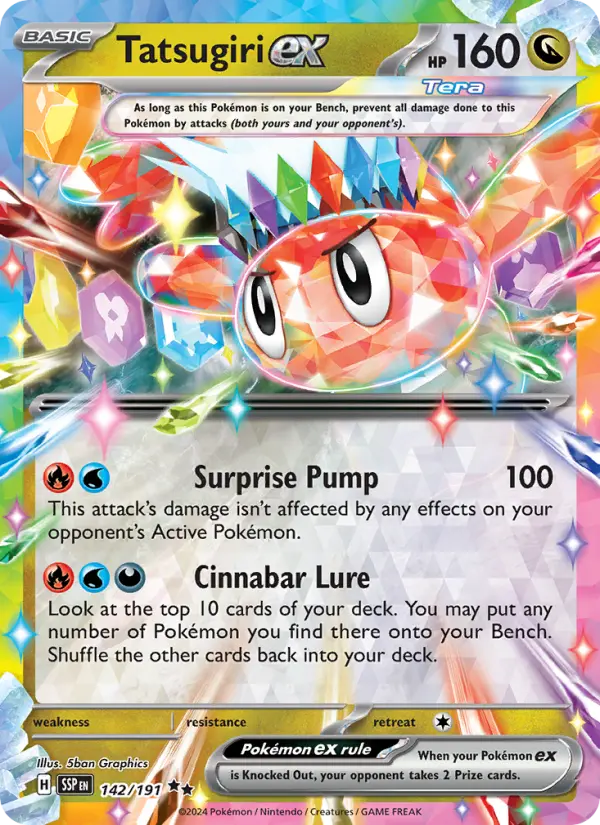 Tatsugiri ex 142 Surging Sparks Pokesingles