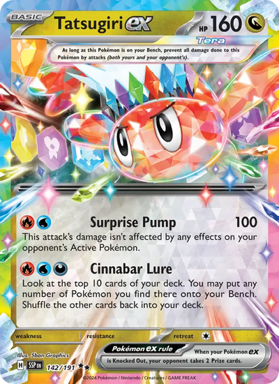 Tatsugiri ex 142 Surging Sparks Pokesingles