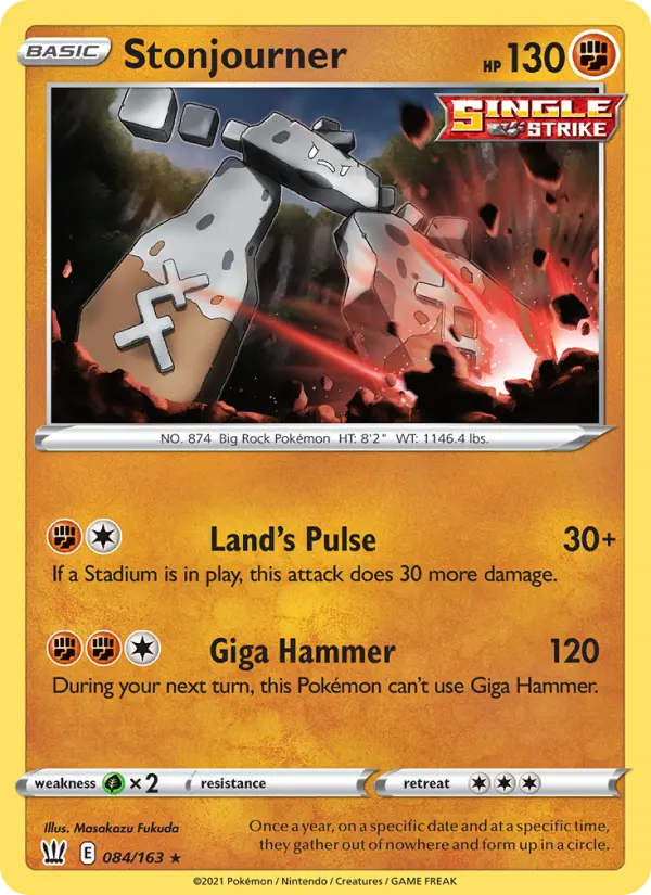 Stonjourner 84 Battle Styles Pokesingles