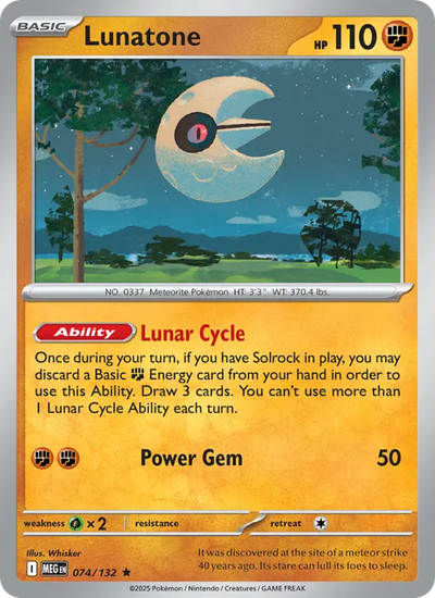 Lunatone 74 Mega Evolution Pokesingles