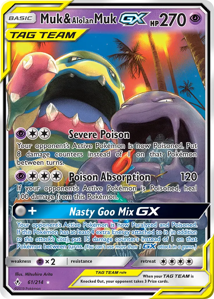 Muk & Alolan Muk GX 61 Unbroken Bonds Pokesingles