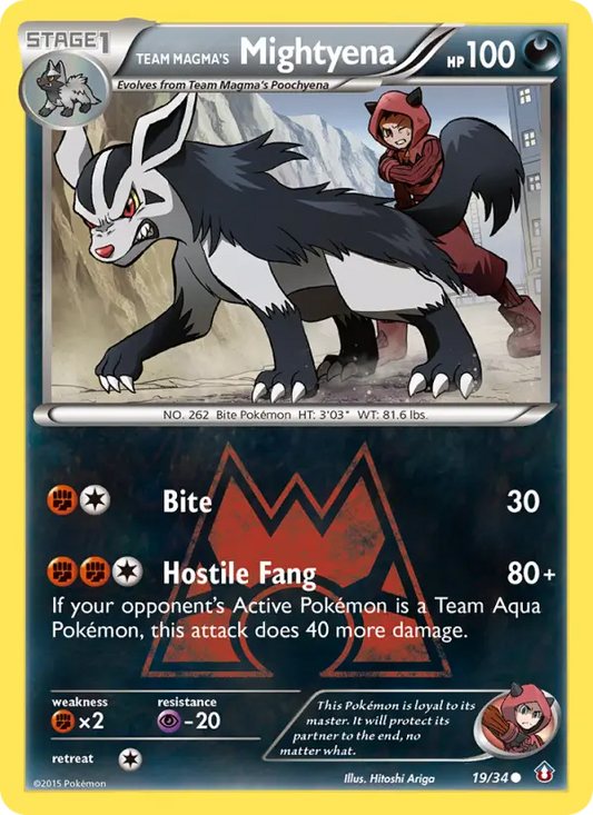 Team Magma's Mightyena 19 Double Crisis Pokesingles