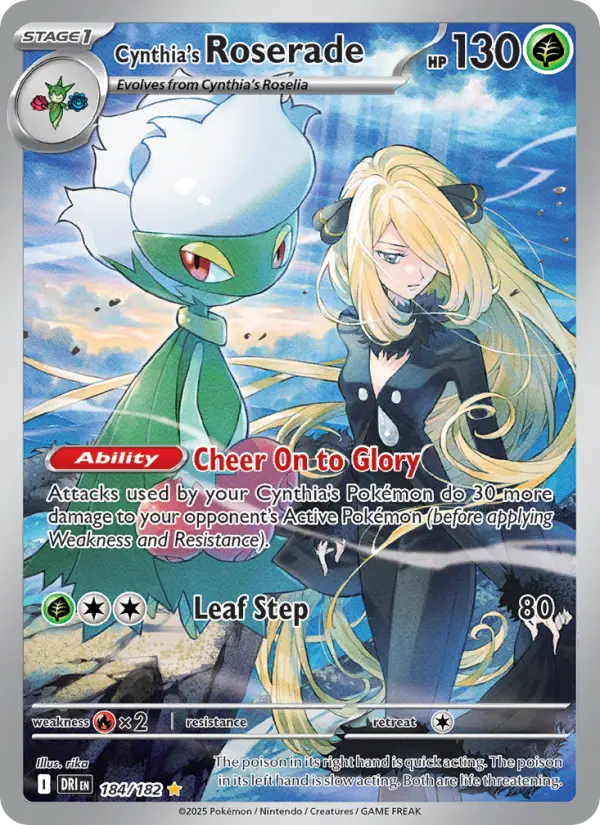 Cynthia's Roserade 184 Destined Rivals Pokesingles