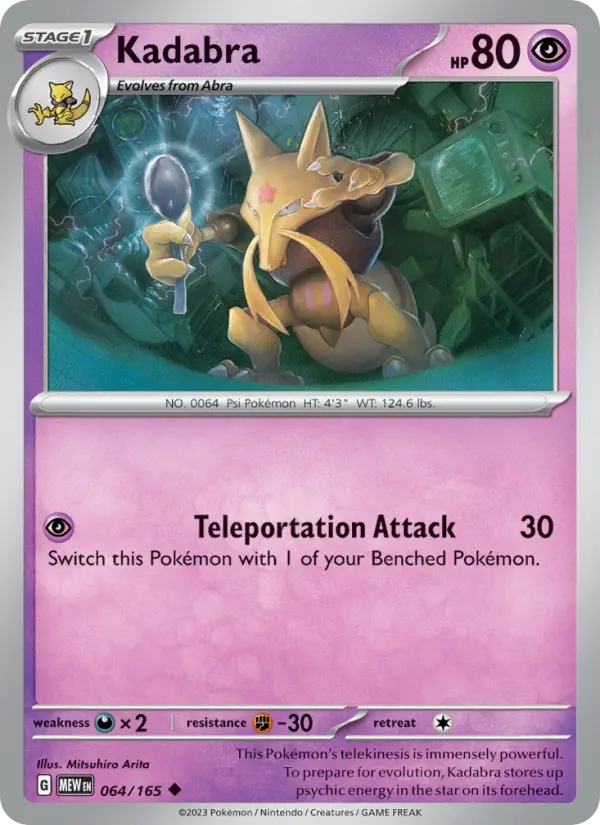 Kadabra 64 151 Pokesingles
