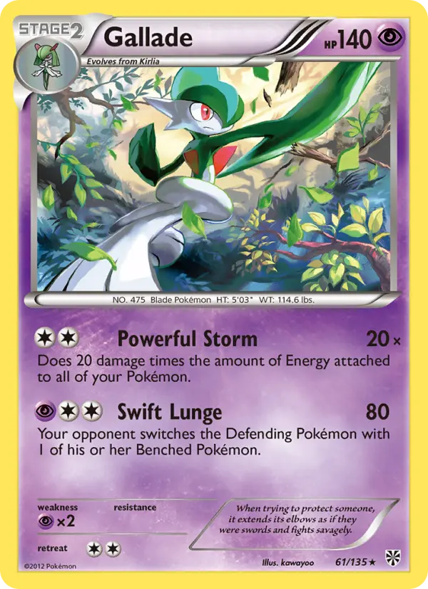 Gallade 61 Plasma Storm Pokesingles