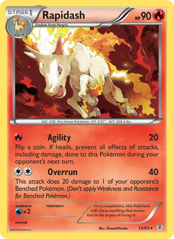 Rapidash 15 Generations Pokesingles