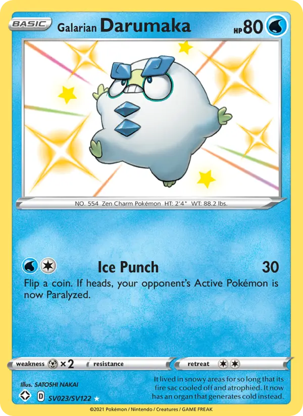 Galarian Darumaka SV023 Shining Fates Pokesingles