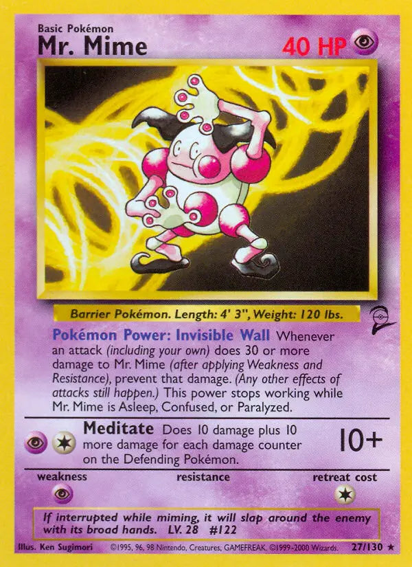 Mr. Mime 27 Base Set 2 Pokesingles