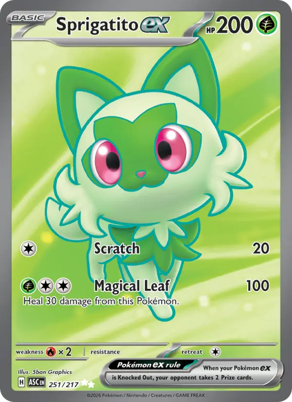Sprigatito ex 251 Ascended Heroes Pokesingles