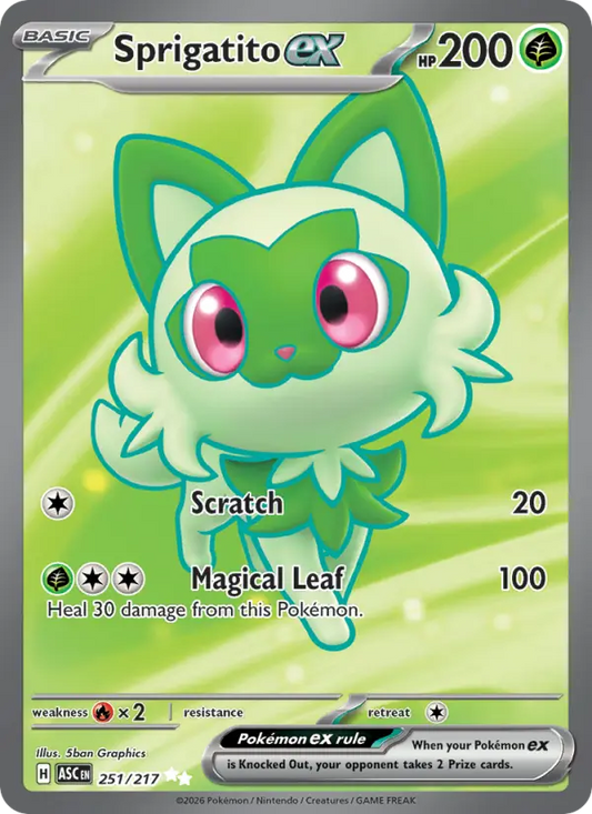 Sprigatito ex 251 Ascended Heroes Pokesingles