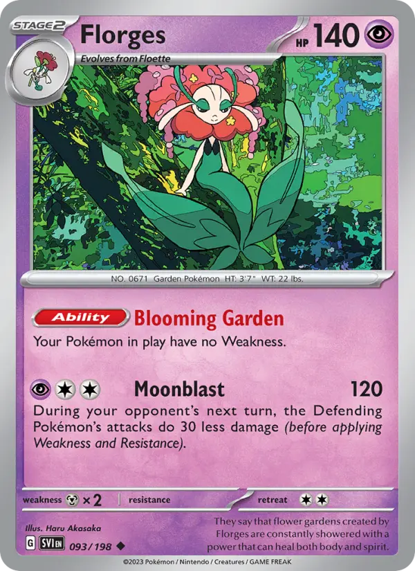 Florges 93 Scarlet & Violet Pokesingles