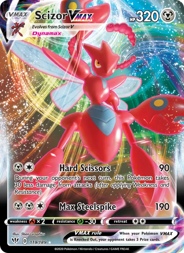 Scizor VMAX 119 Darkness Ablaze Pokesingles