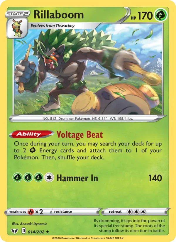 Rillaboom 14 Sword & Shield Pokesingles