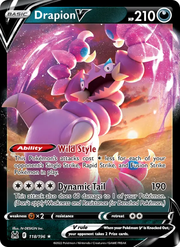 Drapion V 118 Lost Origin Pokesingles