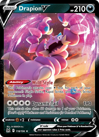 Drapion V 118 Lost Origin Pokesingles