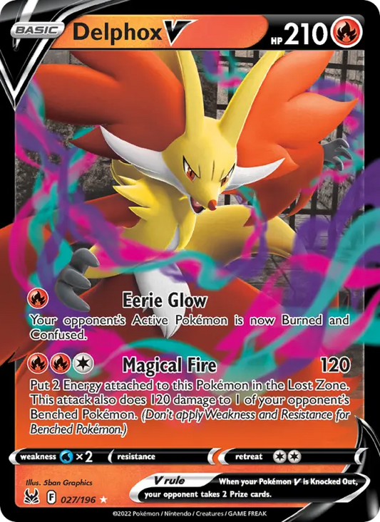 Delphox V 27 Lost Origin Pokesingles