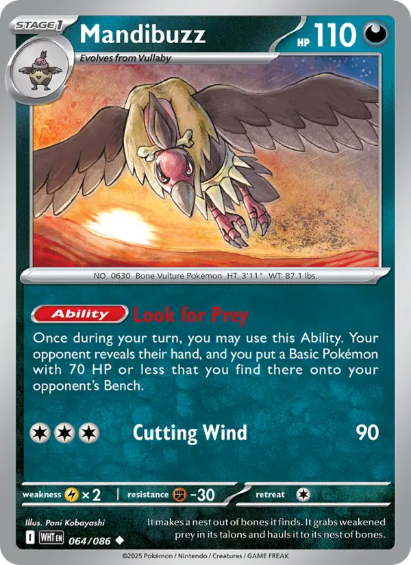 Mandibuzz 64 White Flare Pokesingles