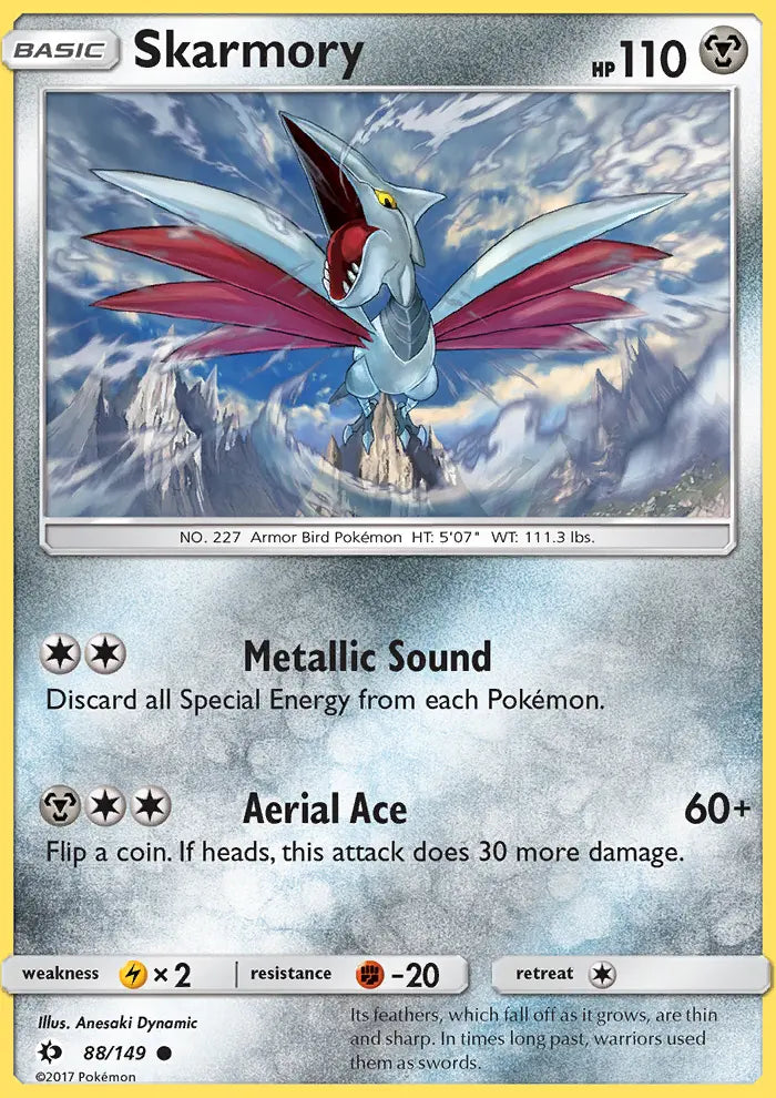 Skarmory 88 Sun & Moon Pokesingles
